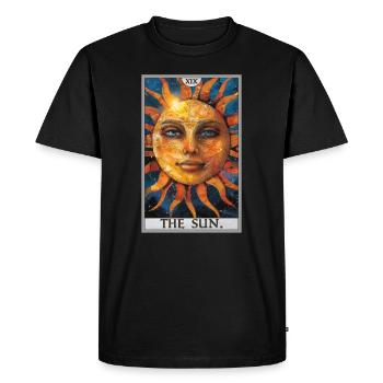 Carte de tarot Carte de tarot Le soleil Le soleil - T-shirt Premium bio Homme - noir - Devant - Nico (187cm)