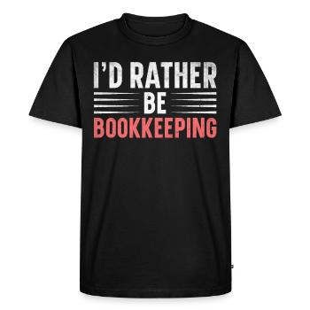 Comptabilité Comptable Financier Profession de comptable - T-shirt Premium bio Homme - noir - Devant - Nico (187cm)