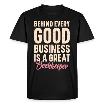 Comptabilité Comptable Financier Profession de comptable - T-shirt Premium bio Homme - noir - Devant - Nico (187cm)