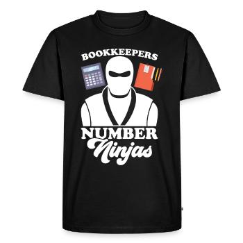 Comptabilité Comptable Financier Profession de comptable - T-shirt Premium bio Homme - noir - Devant - Nico (187cm)