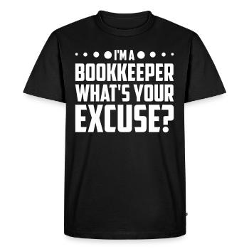 Comptabilité Comptable Financier Profession de comptable - T-shirt Premium bio Homme - noir - Devant - Nico (187cm)