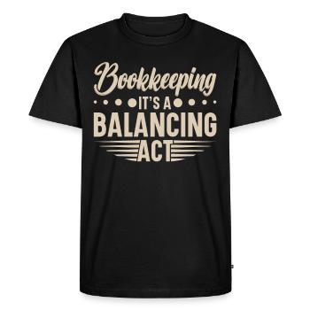 Comptabilité Comptable Financier Profession de comptable - T-shirt Premium bio Homme - noir - Devant - Nico (187cm)