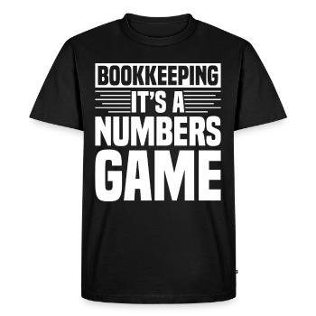 Comptabilité Comptable Financier Profession de comptable - T-shirt Premium bio Homme - noir - Devant - Nico (187cm)