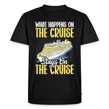 Croisière Crusader Bateau de croisière Cadeau - T-shirt Premium bio Homme - noir - Devant - Nico (187cm)