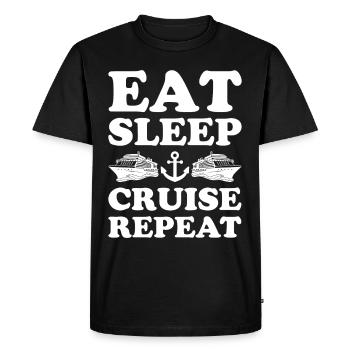 Croisière Crusader Bateau de croisière Cadeau - T-shirt Premium bio Homme - noir - Devant - Nico (187cm)