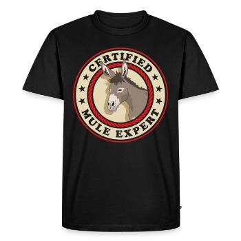 Mule Expert Mule Muli Mule Cadeau - T-shirt Premium bio Homme - noir - Devant - Nico (187cm)