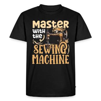 Tailor Master avec machine à coudre Couturière Couturière - T-shirt Premium bio Homme - noir - Devant - Nico (187cm)