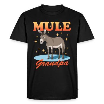 Mule Grand-père Mule Muli Mule Cadeau - T-shirt Premium bio Homme - noir - Devant - Nico (187cm)