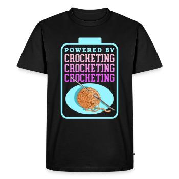 crochet crochet crochet crochet cadeau - T-shirt Premium bio Homme - noir - Devant - Nico (187cm)