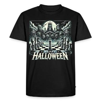 Halloween Chess Fan T-Shirt - Men's Premium Organic T-Shirt - black - Front - Nico (187cm)