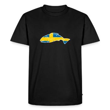Suède Pêche Pêcheur Pêcheur Pêcheur Idée Cadeau Tshirt - T-shirt Premium bio Homme - noir - Devant - Nico (187cm)