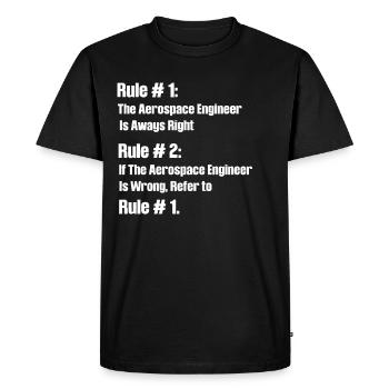 Les ingénieurs aérospatiaux ne se permettent pas d’être - T-shirt Premium bio Homme - noir - Devant - Nico (187cm)