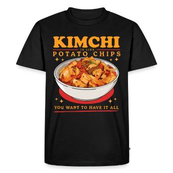 Kimchi Korean Dish Kimchi Gift - Men's Premium Organic T-Shirt - black - Front - Nico (187cm)