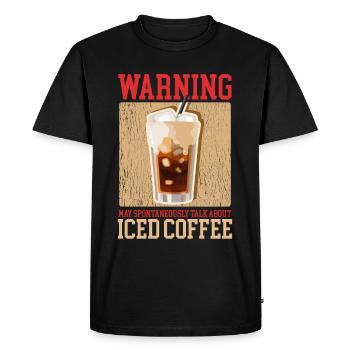 Iced Coffee Iced Coffee Coffee Lover Gift - Men's Premium Organic T-Shirt - black - Front - Nico (187cm)