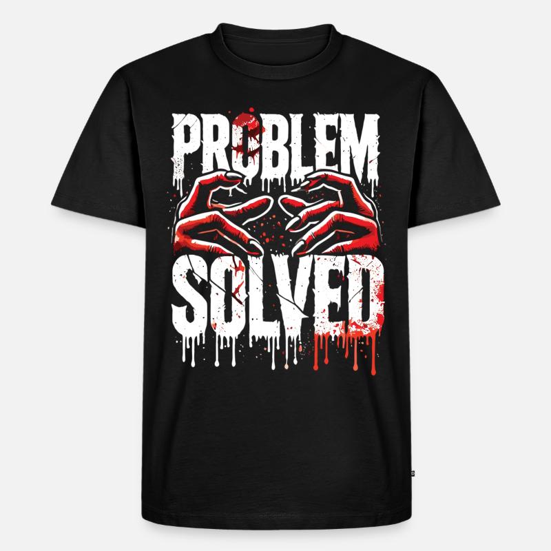 Schockierende Lösung - Problem Solved - Männer Premium Bio T-Shirt - Schwarz