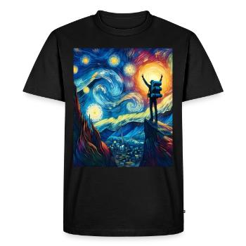 Routard Randonnée Camping Randonnée Sternennach - T-shirt Premium bio Homme - noir - Devant - Nico (187cm)