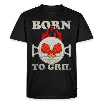 Grilling Barbecue Grill Party Grill Professional BBQ - Men's Premium Organic T-Shirt - black - Front - Nico (187cm)