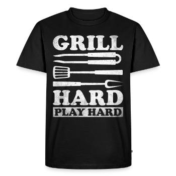 Grilling Barbecue Grill Party Grill Professional BBQ - Men's Premium Organic T-Shirt - black - Front - Nico (187cm)