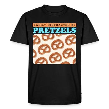 Pretzel Pretzels Pretzel Lover Gift - Men's Premium Organic T-Shirt - black - Front - Nico (187cm)