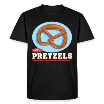 Pretzel Pretzel Lover Pretzels Gift - Men's Premium Organic T-Shirt - black - Front - Nico (187cm)