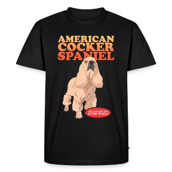 American Cocker Spaniel Dog Gift - Men's Premium Organic T-Shirt - black - Front - Nico (187cm)