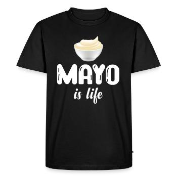 Mayo Is Life Funny Mayonnaise Sweet Relish - Men's Premium Organic T-Shirt - black - Front - Nico (187cm)