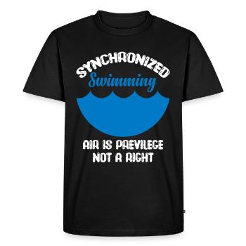 L’air synchronisé Gesc est un privilège, pas un privilège - T-shirt Premium bio Homme - noir - Devant - Nico (187cm)