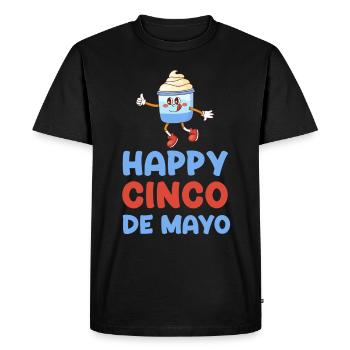 Happy Cinco De Mayo Funny Mayonnaise Sweet - Men's Premium Organic T-Shirt - black - Front - Nico (187cm)
