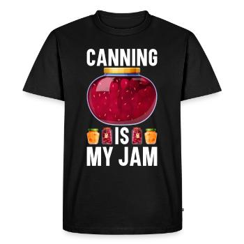 Mise en conserve Mise en conserve - T-shirt Premium bio Homme - noir - Devant - Nico (187cm)