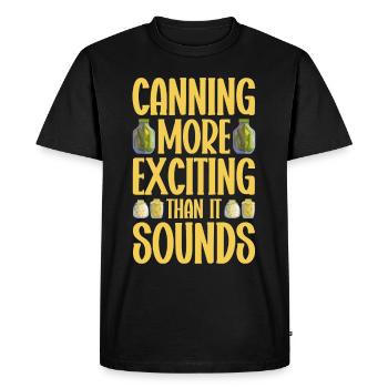Mise en conserve Mise en conserve - T-shirt Premium bio Homme - noir - Devant - Nico (187cm)