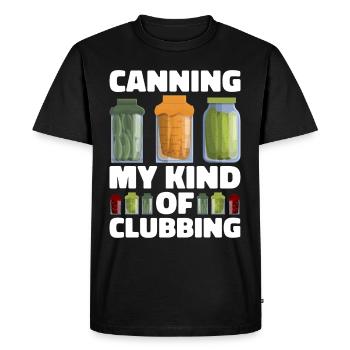 Mise en conserve Mise en conserve - T-shirt Premium bio Homme - noir - Devant - Nico (187cm)