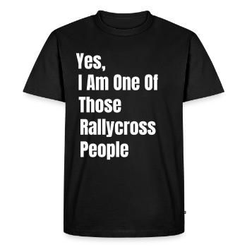 Oui, je fais partie de ces adeptes du rallycross. - T-shirt Premium bio Homme - noir - Devant - Nico (187cm)