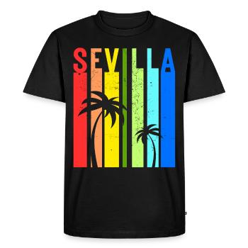 Séville Andalousie Espagne Idée de vacances - T-shirt Premium bio Homme - noir - Devant - Nico (187cm)