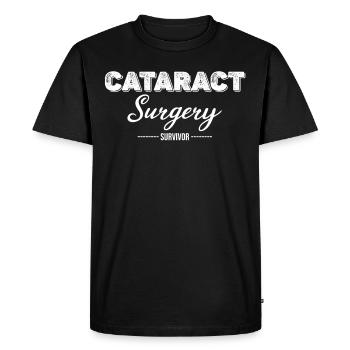 Glaucome survivant de la chirurgie de la cataracte - T-shirt Premium bio Homme - noir - Devant - Nico (187cm)