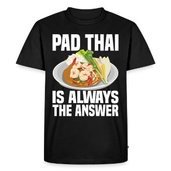 Pad Thai Cuisine thaïlandaise Cuisine thaïlandaise - T-shirt Premium bio Homme - noir - Devant - Nico (187cm)