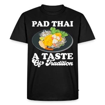 Pad Thai Cuisine thaïlandaise Cuisine thaïlandaise - T-shirt Premium bio Homme - noir - Devant - Nico (187cm)
