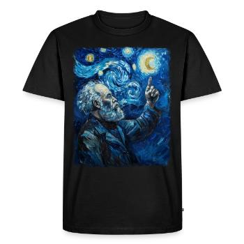 Karl Marx communisme Peinture de nuit étoilée communiste - T-shirt Premium bio Homme - noir - Devant - Nico (187cm)