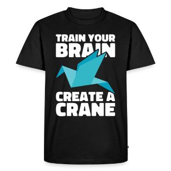Origami Master Paper Folding Paper Crane Japon - T-shirt Premium bio Homme - noir - Devant - Nico (187cm)