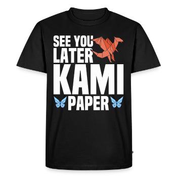 Origami Master Paper Folding Paper Crane Japon - T-shirt Premium bio Homme - noir - Devant - Nico (187cm)