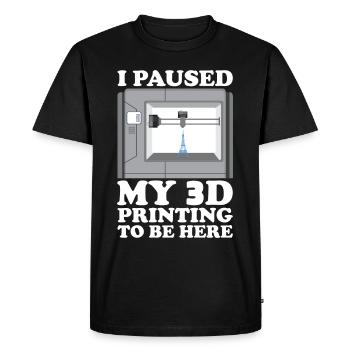 Filament d’imprimante 3D Impression 3D Impression 3D Imprimante 3D - T-shirt Premium bio Homme - noir - Devant - Nico (187cm)