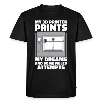 3D Printer Filament 3D Printing 3D Printing 3D Printer - Men's Premium Organic T-Shirt - black - Front - Nico (187cm)