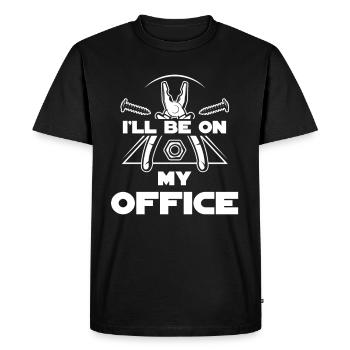 Never Better, Funny Craftsman, Contractor, - Men's Premium Organic T-Shirt - black - Front - Nico (187cm)