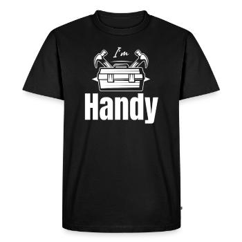 Never Better, Funny Craftsman, Contractor, - Men's Premium Organic T-Shirt - black - Front - Nico (187cm)