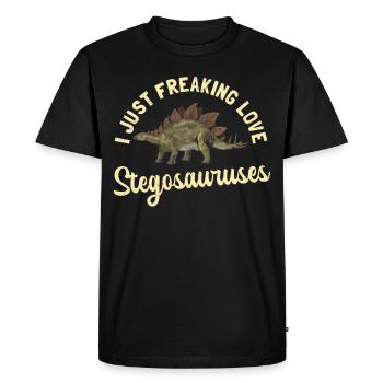 Cadeaux Stegosaurus Dino - T-shirt Premium bio Homme - noir - Devant - Nico (187cm)