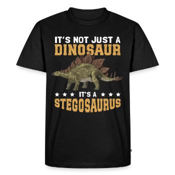 Cadeaux de dinosaure Stegosaurus Dino - T-shirt Premium bio Homme - noir - Devant - Nico (187cm)