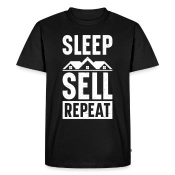 Agent immobilier Courtier immobilier Agent immobilier Agent immobilier - T-shirt Premium bio Homme - noir - Devant - Nico (187cm)