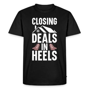 Agent immobilier Courtier immobilier Agent immobilier Agent immobilier - T-shirt Premium bio Homme - noir - Devant - Nico (187cm)