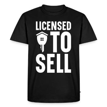 Agent immobilier Courtier immobilier Agent immobilier Agent immobilier - T-shirt Premium bio Homme - noir - Devant - Nico (187cm)