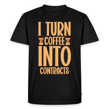 Agent immobilier Courtier immobilier Agent immobilier Agent immobilier - T-shirt Premium bio Homme - noir - Devant - Nico (187cm)