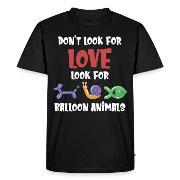 Don't look for love. Search for - Men's Premium Organic T-Shirt - black - Front - Nico (187cm)